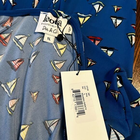 Leota Nouveau Sheath in Ahoy Nautical Dress NWT size 1L (16/18W) - Picture 7 of 13